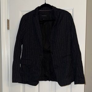 Banana Republic Black Pinstripe Blazer
